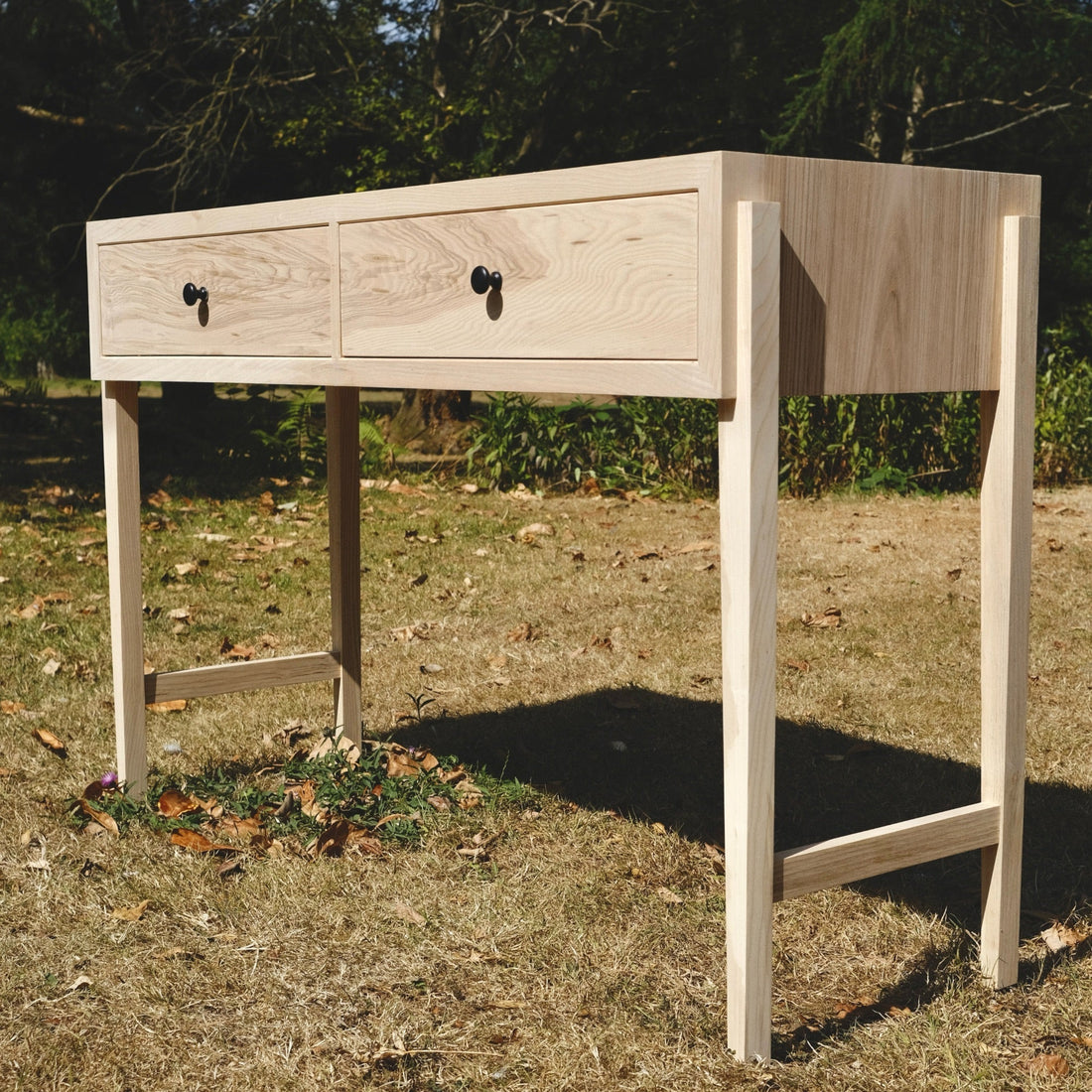 Hand made solid ash dressing table 