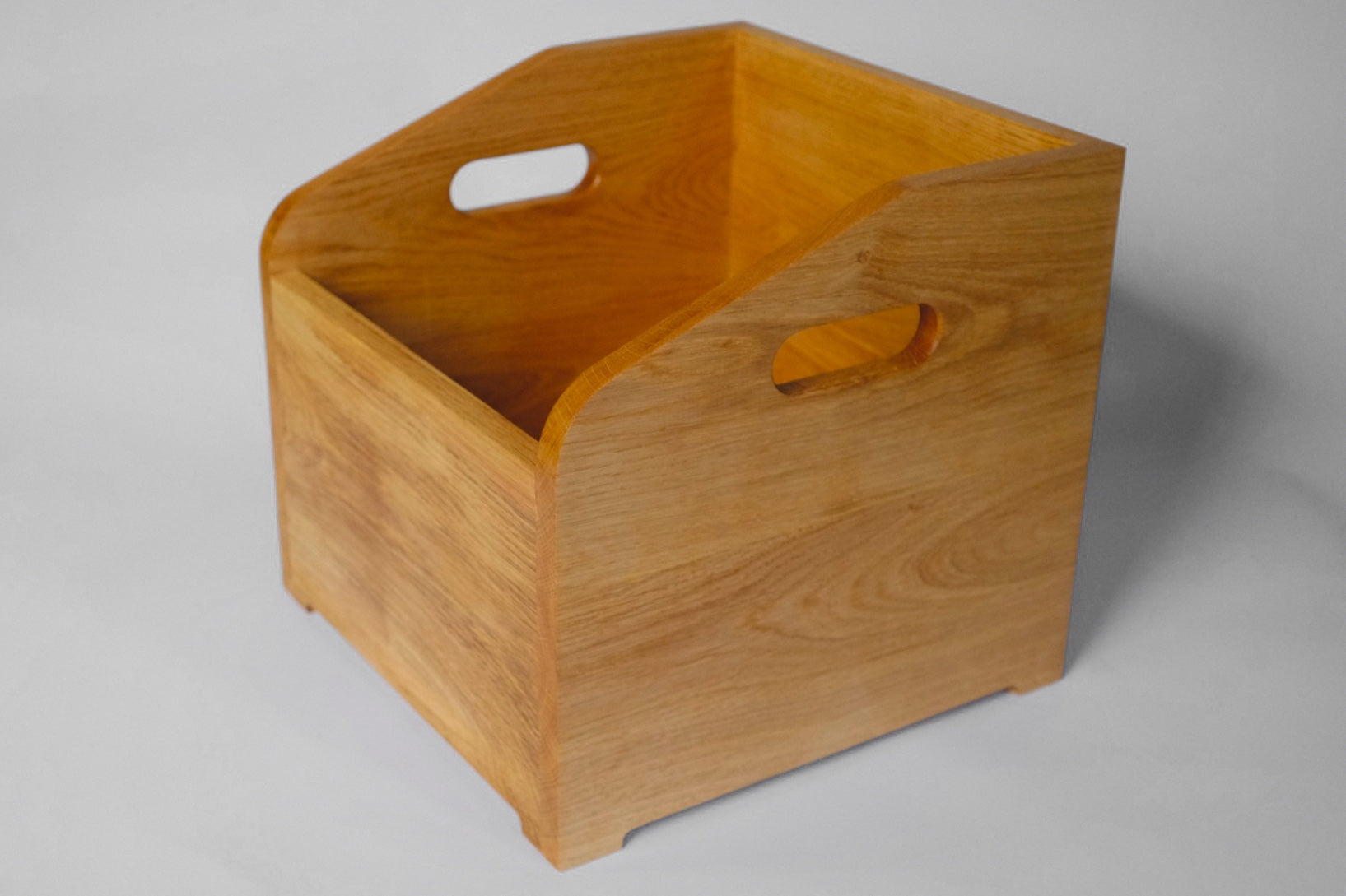 12" Solid oak vinyl record box
