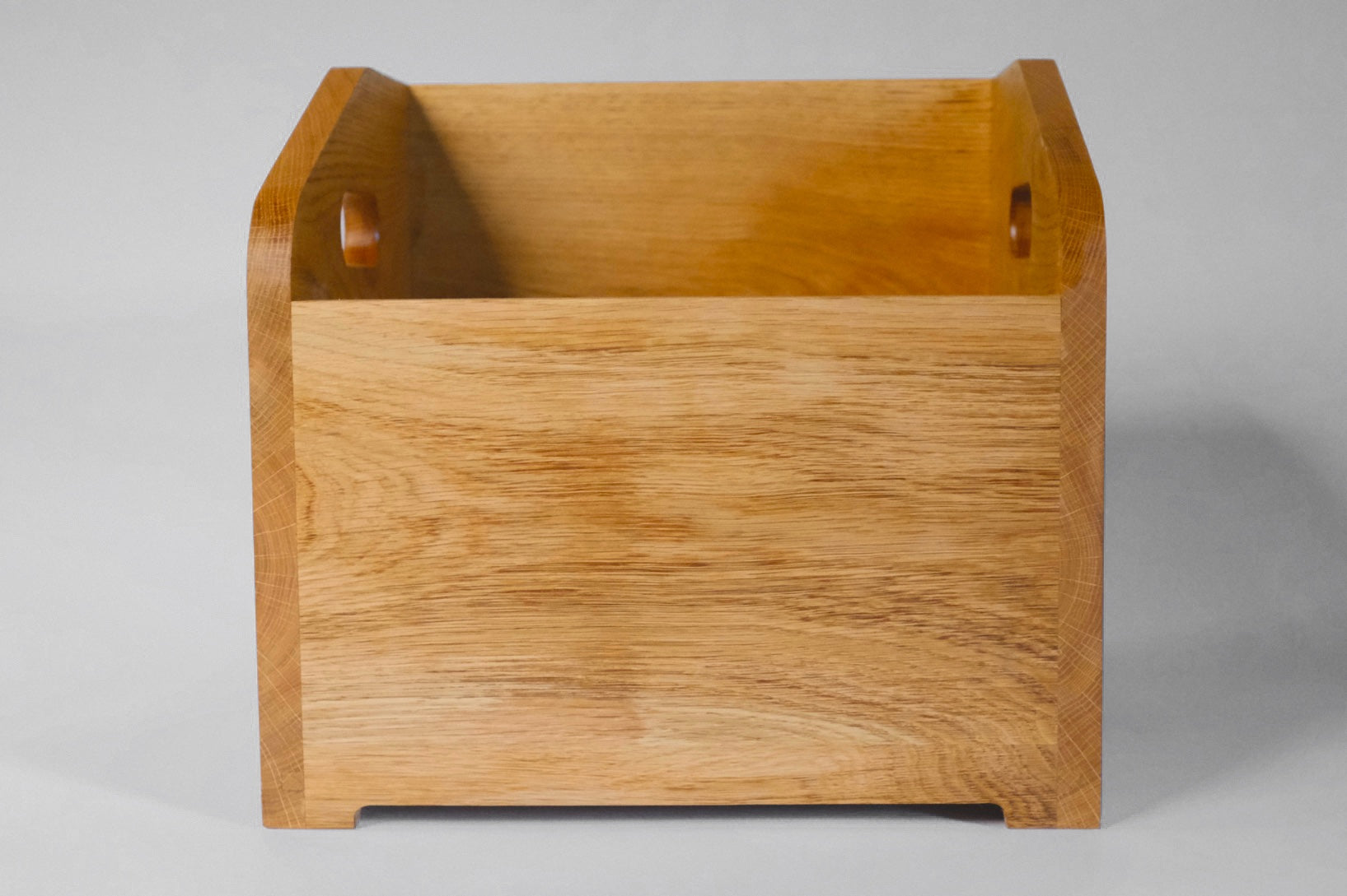 12" Solid oak vinyl record box