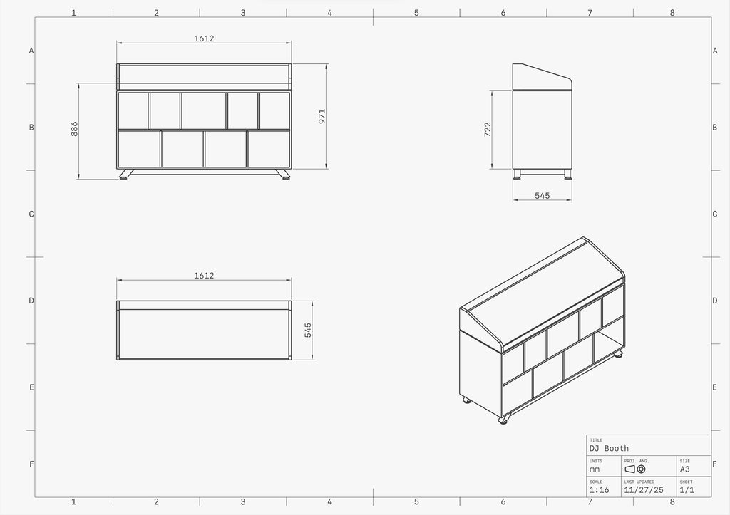 Oak DJ Booth — Handcrafted for Hi-Fi Enthusiasts & Vinyl-Loving DJs